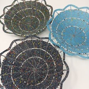 Colorful Beaded Decorative Bowls